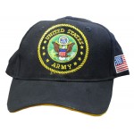 United States Army Black Embroidered Hat